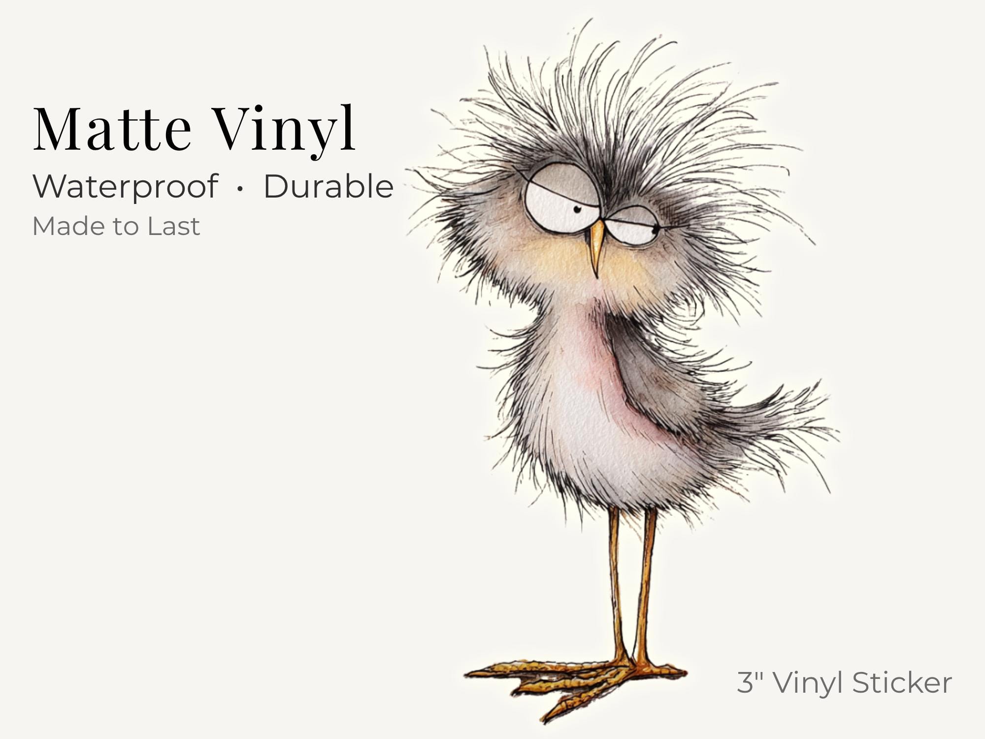 I’m Done Sticker, Burnout Mood Bird, Over It Energy, Funny Relatable ...