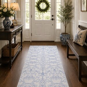 Traditional hallway runner.