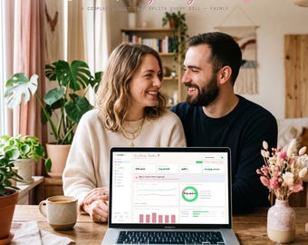 Couples Budget Template — Shared Expenses, Bill Split & Net Worth Dashboard | Interactive, Works Offline, No Spreadsheet