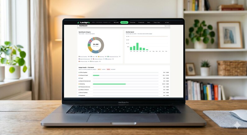 Small Business Finance Tracker — Expenses, Invoices & Cash Flow Dashboard | Interactive, Works Offline, No Spreadsheet Skills image 3