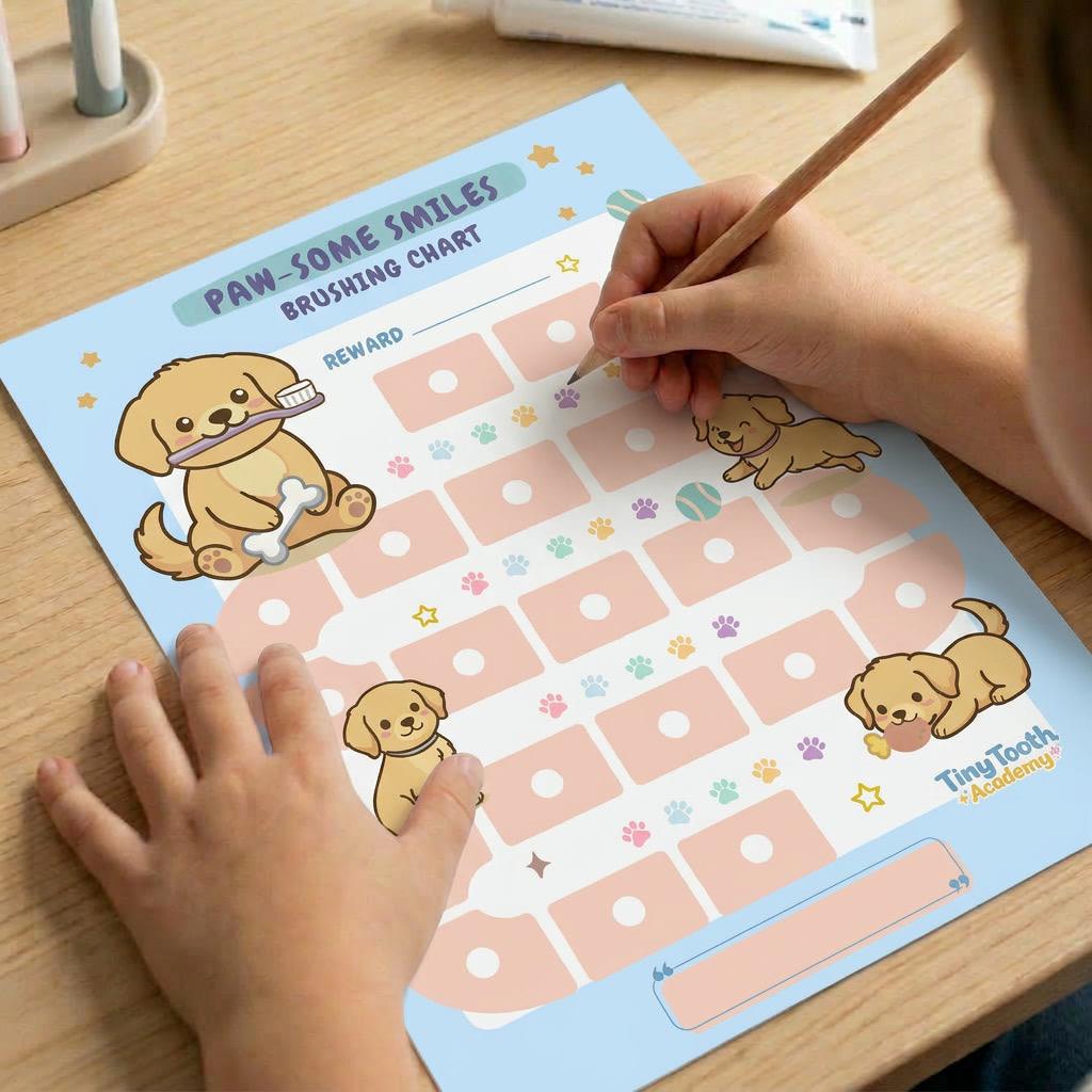 Puppy Tooth Brushing Reward Chart for Boy Printable | Dog Lover Daily ...