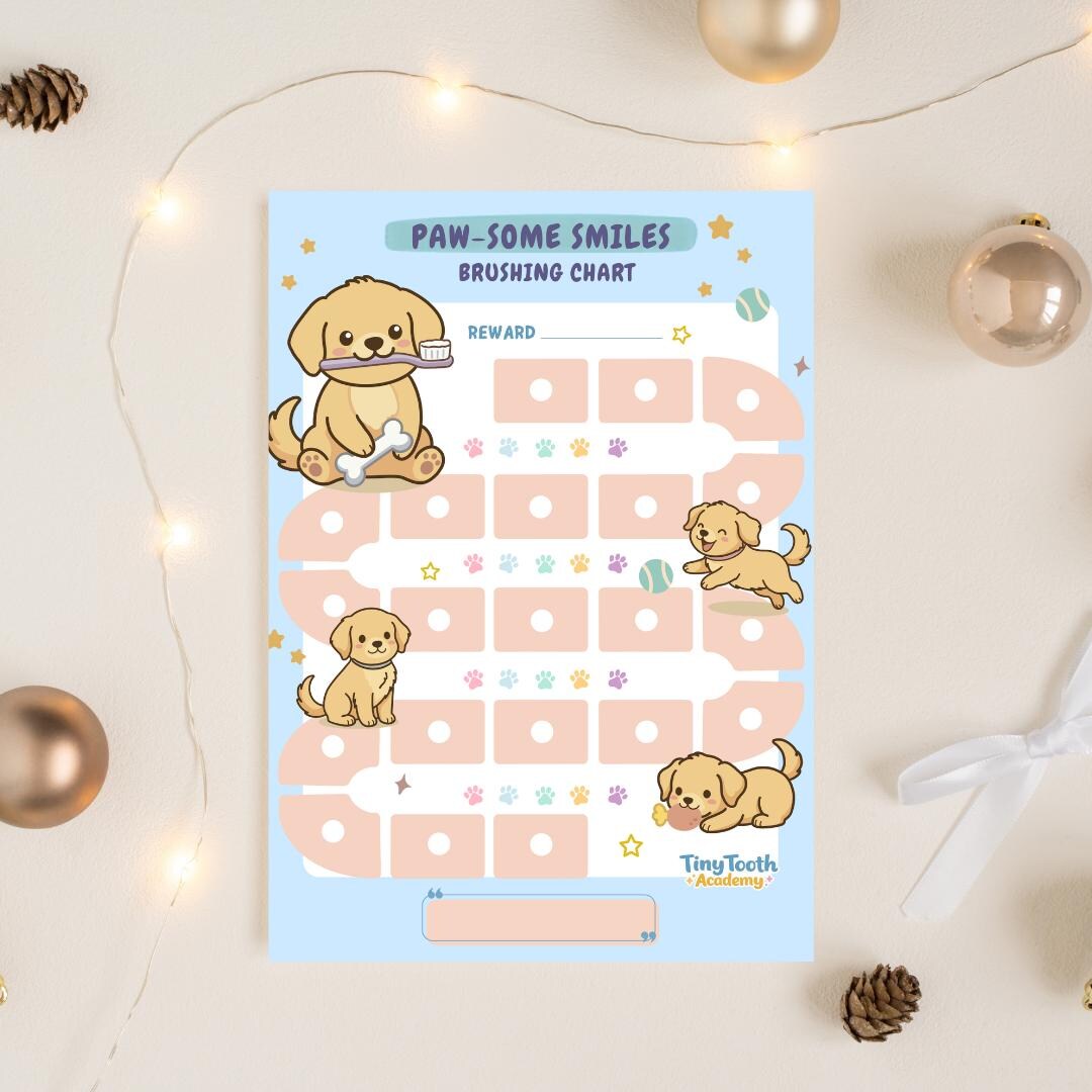 Puppy Brushing Chart for Kids Printable | Dog Lover Brushing Reward ...