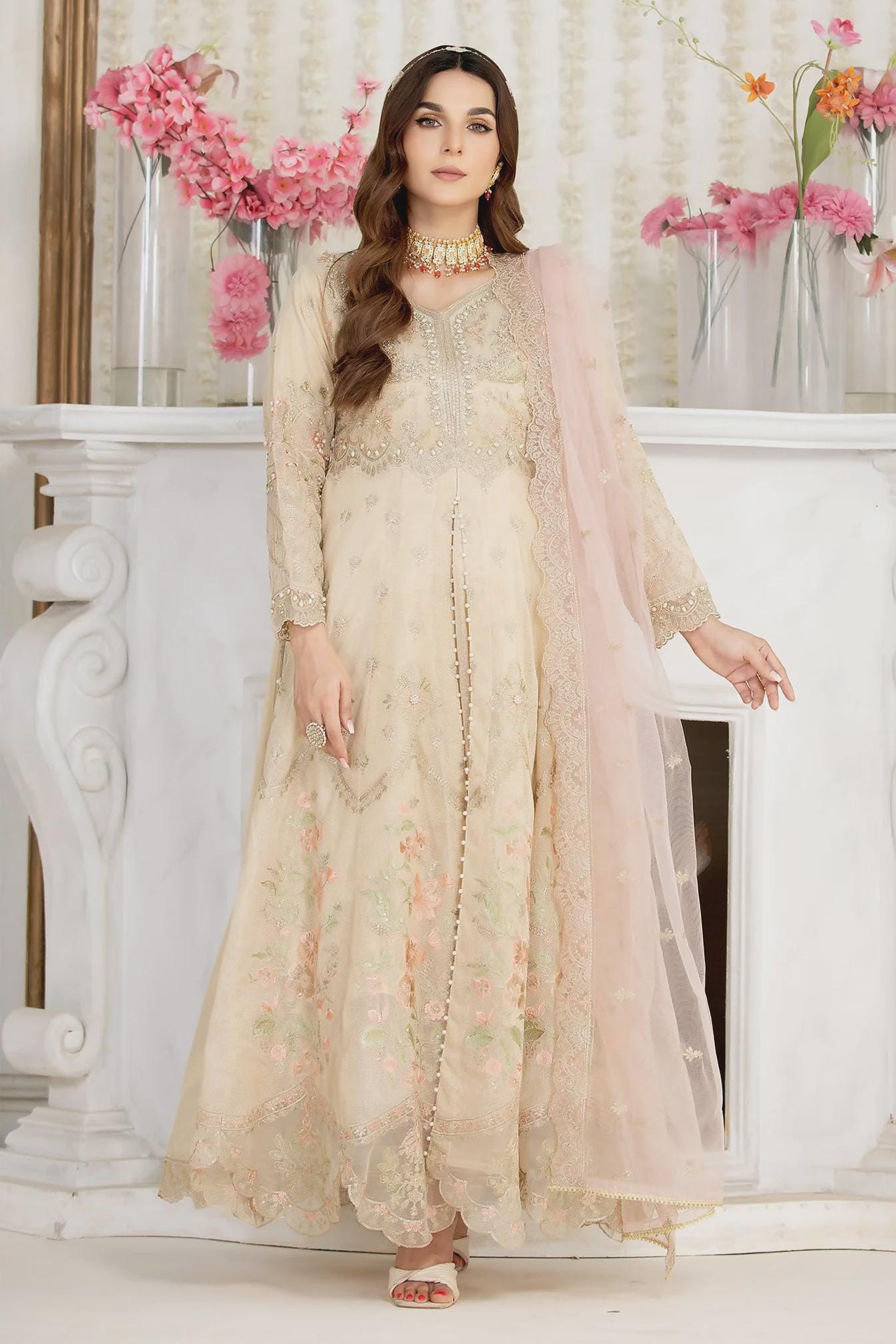 chinese dress ladies Bangladeshi Meski (Maxi) – Hadiqa London