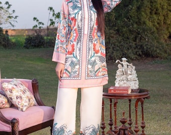 Printed Co Ord top and bottom set