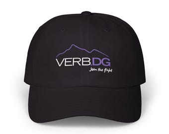 Black VERB.DG Unisex Hat to Show your Support for Growing Women's Disc Golf