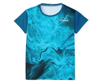 Oceanic Teal Design Women's Sports Jersey | All-Over Print