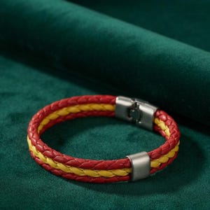 Colorful Braided Wristband, Multi Color Charm Bracelet, Custom Initial Letter Jewelry, Vibrant Flag Color Gift for Him Her