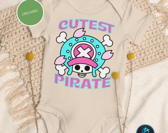 Bio Baumwolle Baby Body, Einteiliger Säuglings-Strampler, Reindeer Pirat Anime Top