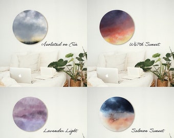 Cleveland Color Stories - Abstract Watercolor Environments on Circular Metal