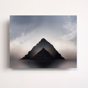Abstract Environment-Anton --- A 11x14 metal print of an other-worldly mountain illustration