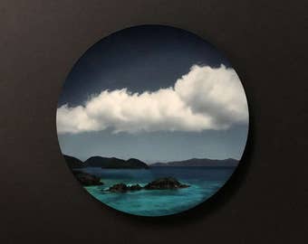 Trunk Bay, St. John Photo Infused on an Aluminum Circle