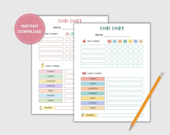 Tagesablaufplan für Kinder (PDF), ausdruckbarer Aufgabenplan für Kinder