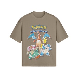 Pokemon Adventures 08 - Camiseta de cuello redondo premium con estampado gráfico 'JUMBO' de tejido grueso estilo vintage