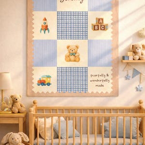 Personalized Baby Blanket Boy, Christian Baby Blanket with Name, Fearfully & Wonderfully Made Blanket, Faith Gift, Baby Shower Gift