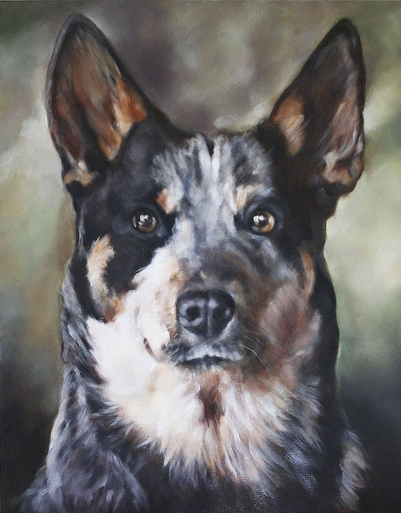 blue heeler painting