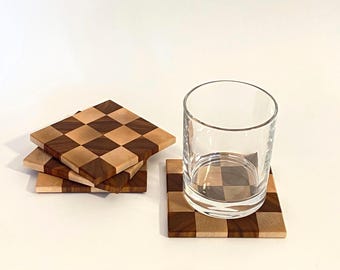 Handmade hardwood coasters