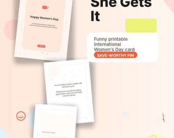 Biglietto di auguri per la Festa della Donna davvero divertente da stampare