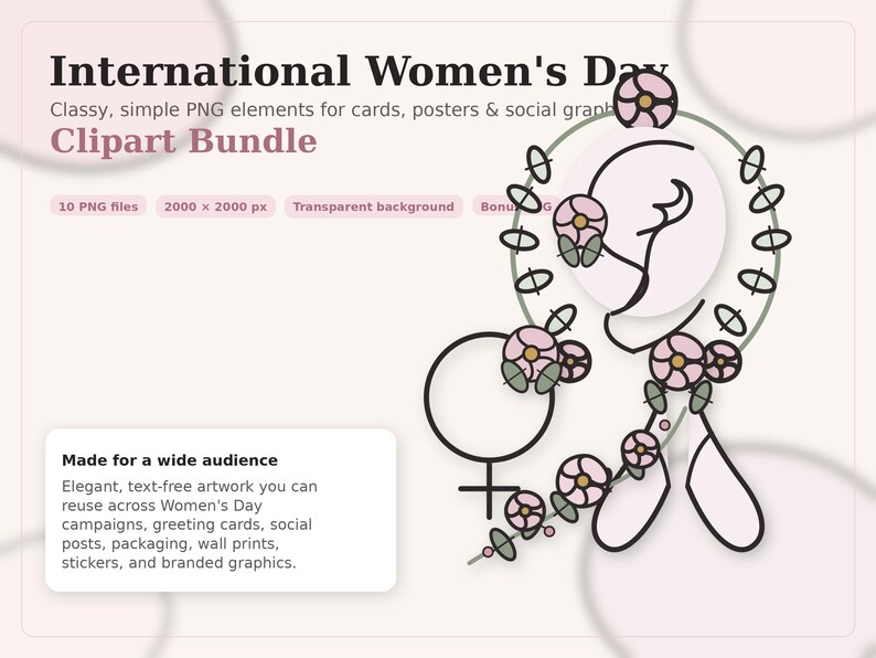 International Women's Day Clip Art Bundle - Etsy UK