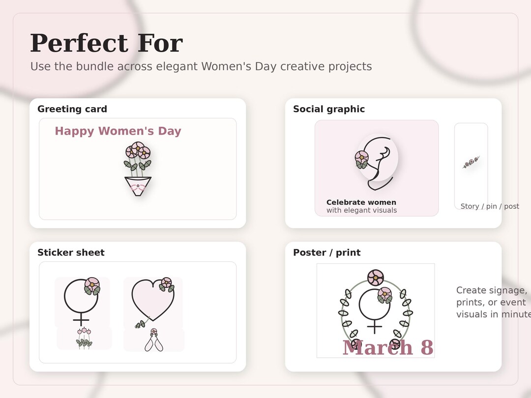 International Women's Day Clip Art Bundle - Etsy UK