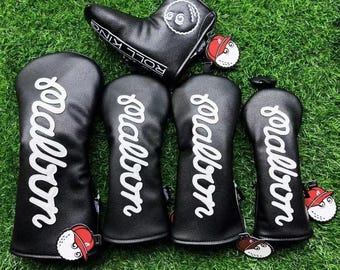 M*lbon New Schwarz Weiß Fischer Golf Club Headcover Holz Putter