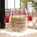 Custom To My Daughter In Law Wine Glass, Thank You Daughter In Law Glass Gift, Meaningful Mother's Day Birthday Gift For Daughter In Law