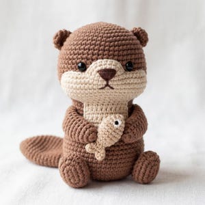 Otter Crochet Pattern Amigurumi PDF, Beginner Friendly Pattern, Cute Animal Toy Plush DIY, Easy Step by Step Crochet Pattern Amigurumi Gift