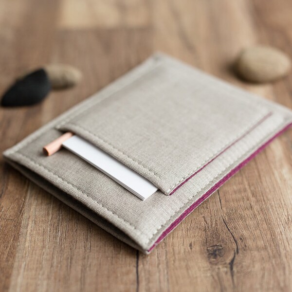 iPad Mini sleeve, Linen Felt iPad Mini Pouch, Linen Sleeve With Soft Coloured Felt Padding, Natural Linen iPad Mini Sleeve