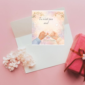 You are not alone. Elegant and minimalist card to send a sincere message of support. Perfect for accompanying someone through a difficult time.