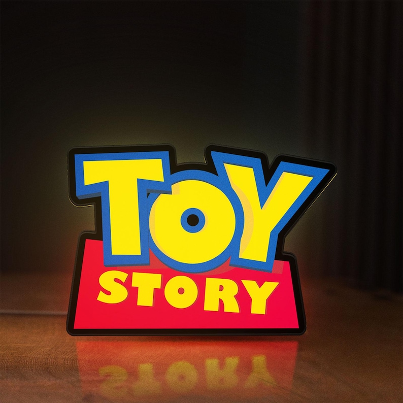 Toy Story LED Lightbox, Pixar Movie Sign, Dimmable Kids Bedroom Wall ...