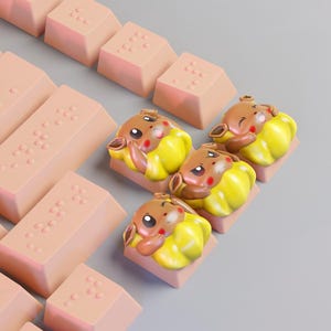 Stilisierte Wolf elektrische Tastenkappe - 3D druckbare handwerkliche mechanische Tastatur Tastenkappe (FBB)