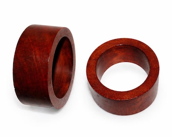 Anillos de madera para servilletas – Decoración rústica de comedor estilo granja, hechos a mano y duraderos.