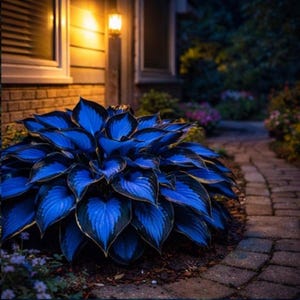 220+ Caladium Blue & Black Hosta Seeds – Giant Perennial Shade Plants for Outdoor Garden