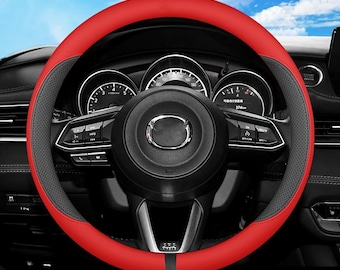 This Premium Steering Wheel Cover Is Suitable for All Cars, Made of Durable Faux Leather with a Non-Slip Fits Diameter of 14.5 to 15 Inches