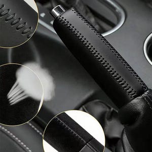 Funda universal para palanca de cambios de nuevo estilo (compatible con todos los coches) — Funda de cuero cosida a mano para transmisiones automáticas