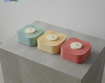 Onda — Minimalist Wave Pattern Led Tea Light Holder
