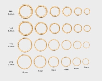 14K Massiv Gold Hinged Clicker Hoop für Daith Septum und Helix Piercing