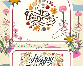 Etiqueta de agradecimiento para regalo, imprimible, editable, plantilla de Canva y Coral, moderna y colorida, descarga instantánea, para todo lo que haces.