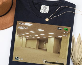Backrooms Horror Shirt Comfort Colors | Analog Horror Tee | Liminal Space Found Footage Shirt | Creepy Creature VHS Aesthetic Tee