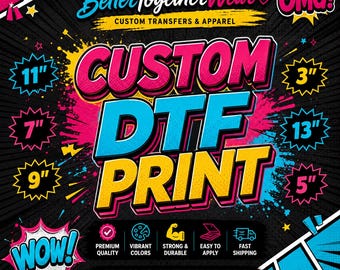 Custom  DTF Print Sheet | Vibrant Transfers, Ready to Press