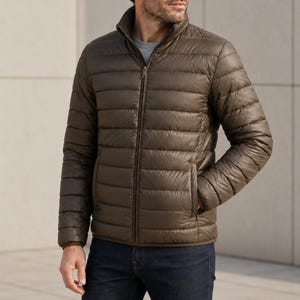 Men’s All-Season Down Jacket, Ultra Lightweight & Packable, Water Wind Resistant