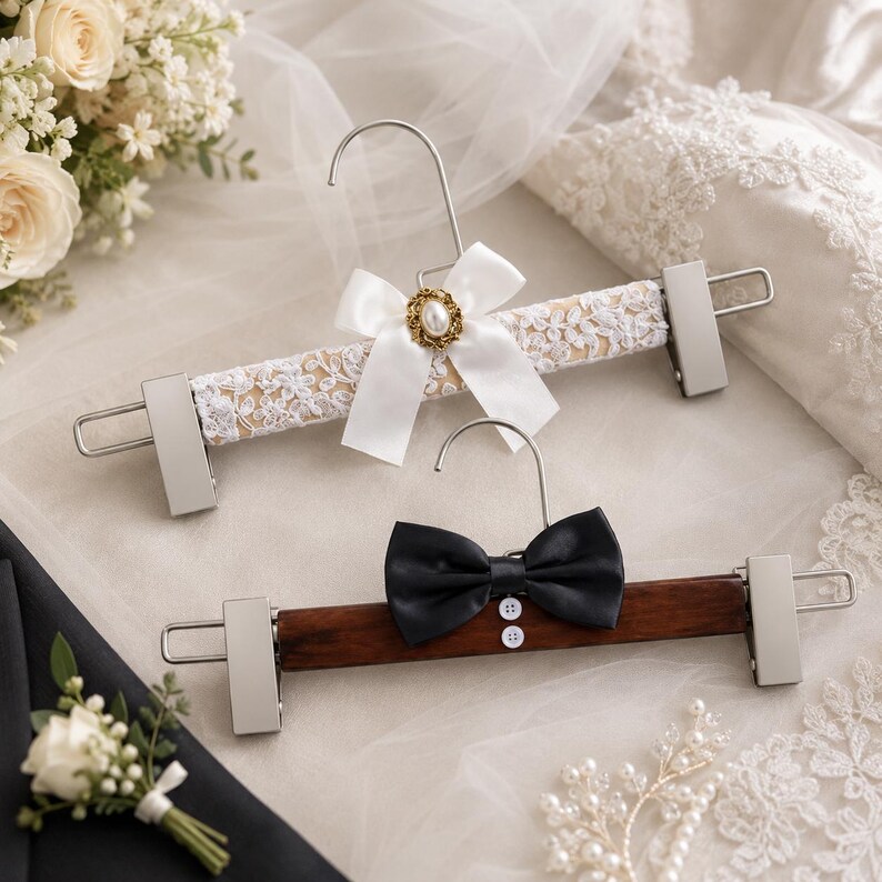 Personalized Wedding Hanger, Custom Bridal Name Wire Hanger, Bridesmaid ...