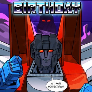 Transformers - Starscream Birthday Card