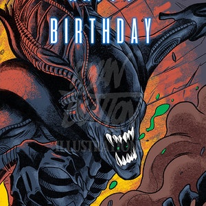 Aliens - Birthday Card