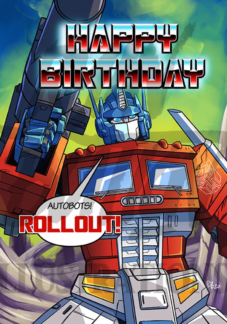 Transformers Birthday Cards Printable