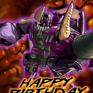 Transformers - Beast Wars Megatron biglietto di compleanno