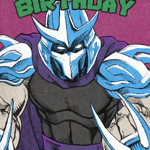 Ninja Turtles - Shredder (Comic) Verjaardagskaart