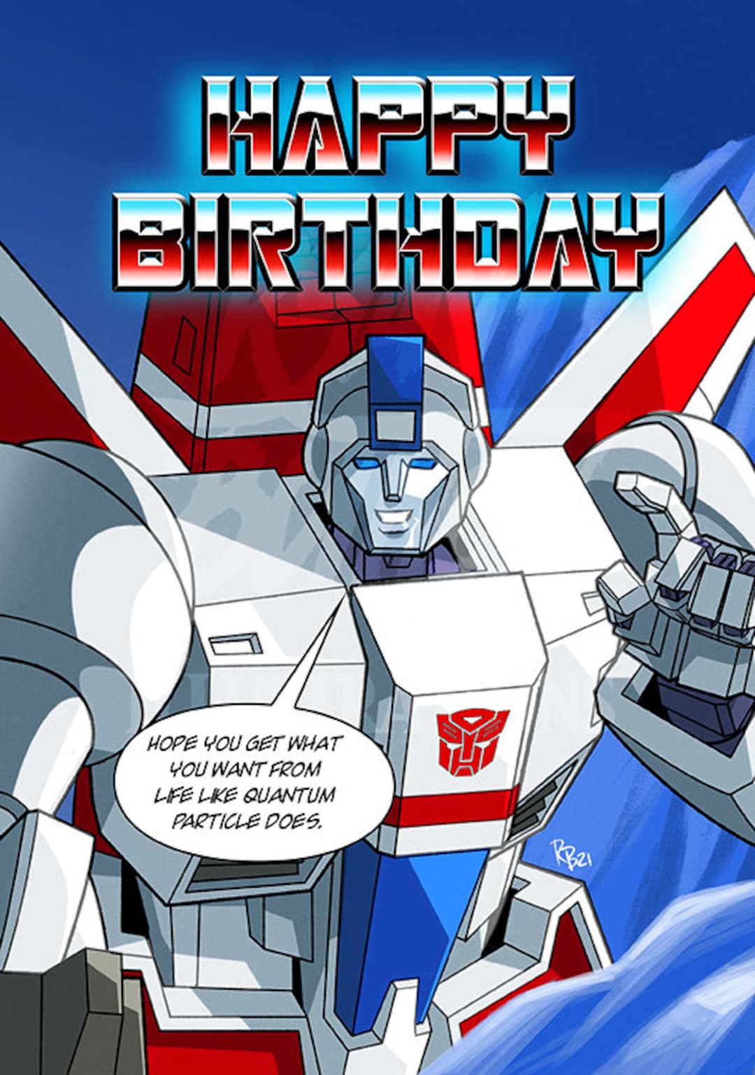 Transformers Jetfire Birthday Card - Etsy Transformers Jetfire Birthday Card - Etsy