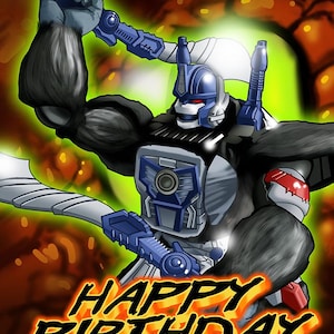 Transformers - Beast Wars Optimus Primal Biglietto di auguri di compleanno