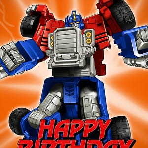 Transformatoren - Armada Optimus Prime Geburtstagskarte