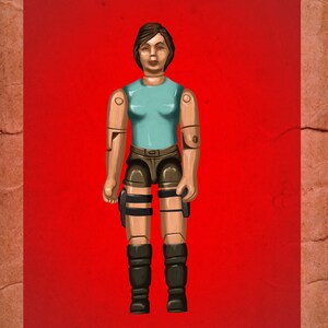 Tomb Raider Lara Croft Bootleg Toy - Greeting Card